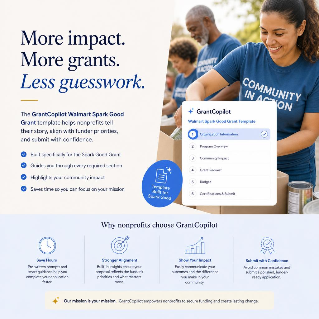 Community members receiving a Walmart Spark Good grant