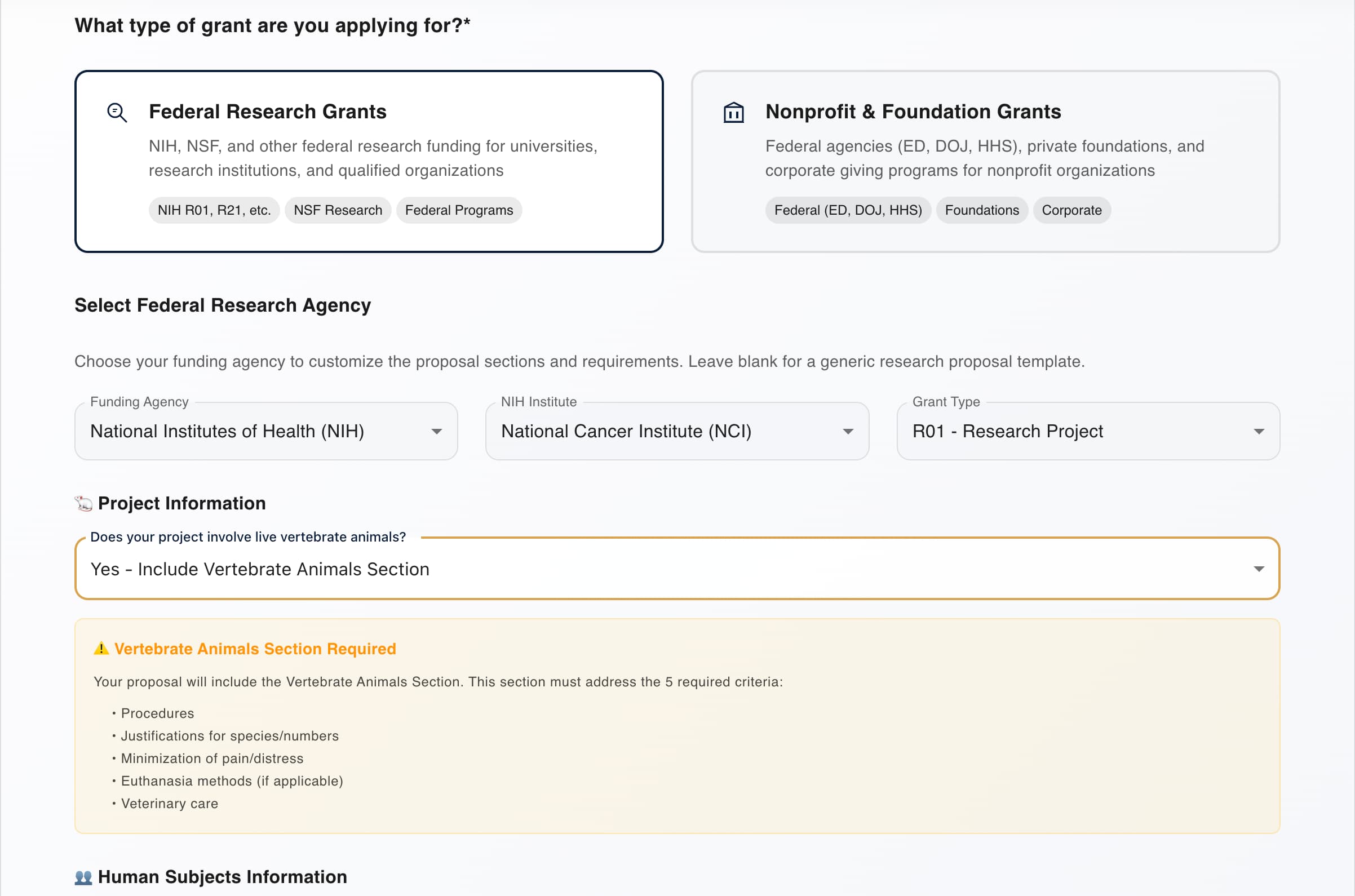 GrantCopilot — research intelligence view